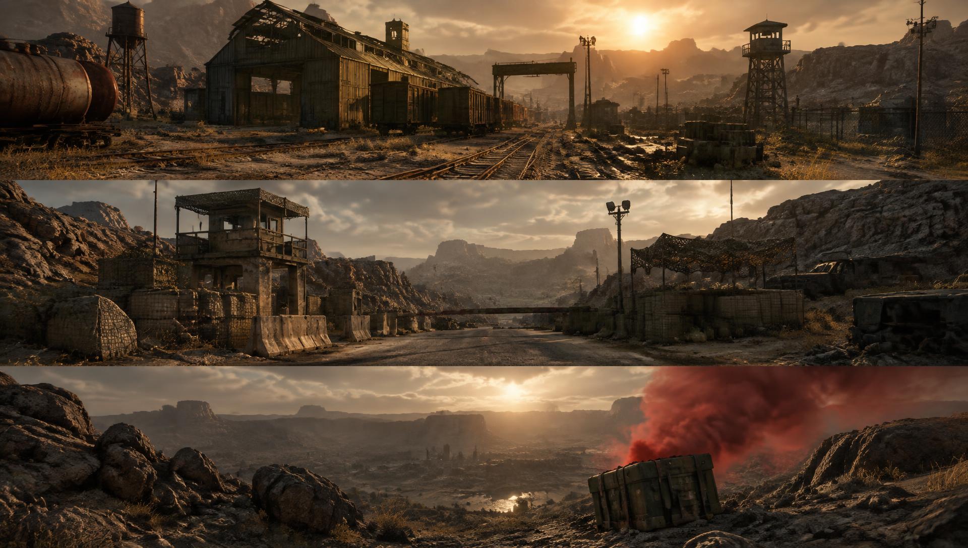 BadlanderZ rail depot, checkpoint, and airdrop locations